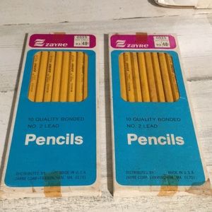 Vintage 2 packs of 10 quality bonded No.2 lead pencils. Distributed by Zayre